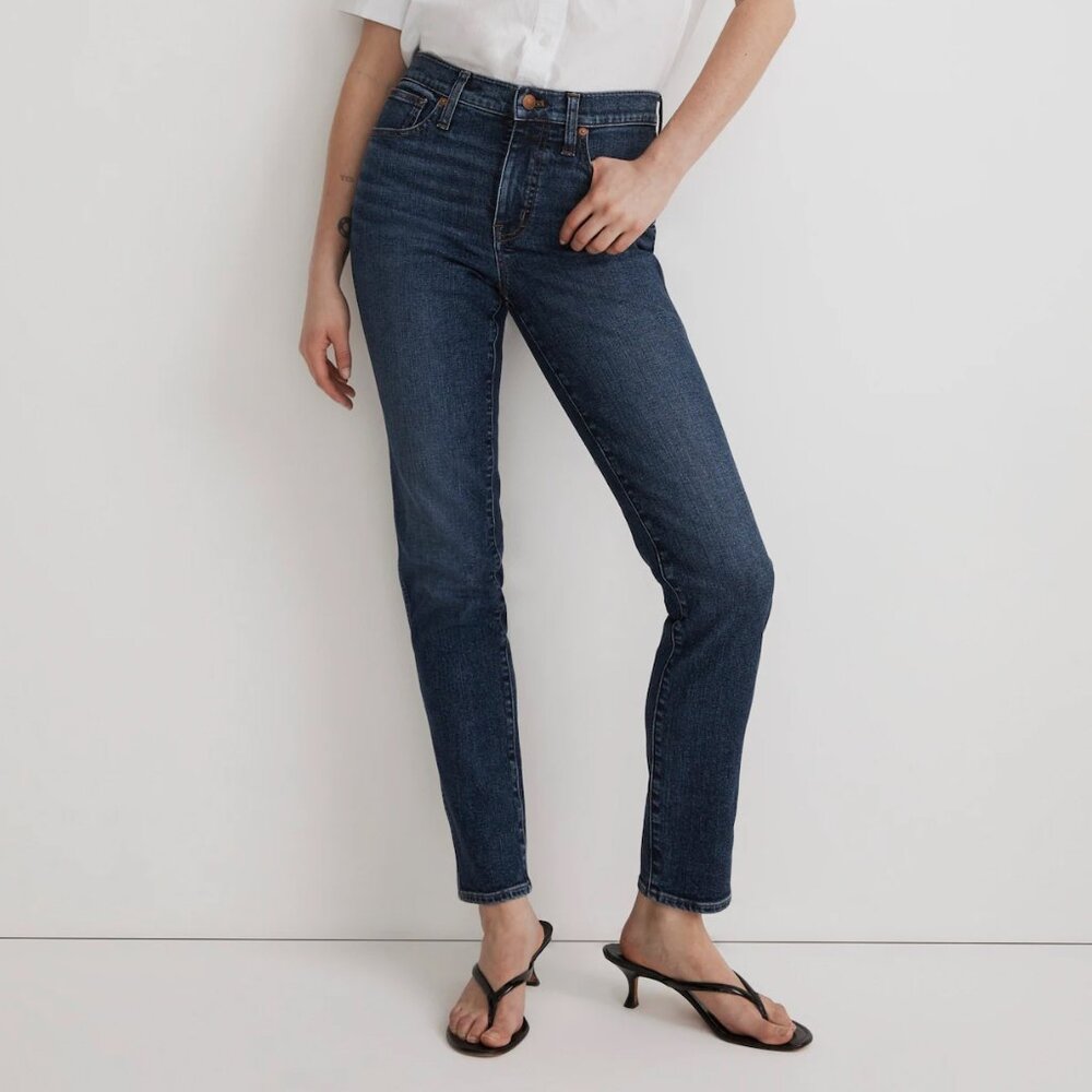 Madewell Mid-Rise Stovepipe Jeans Harborton Wash Size 30